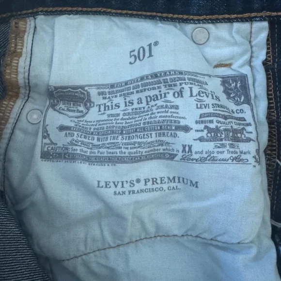 Levi's Women's High Rise Jeans - Dark Blue - Picture 9 of 12